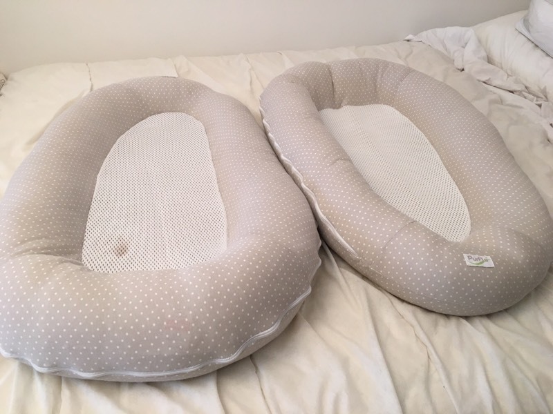 PurFlo baby nest, baby cushions (x2) in Martlesham Heath, Suffolk