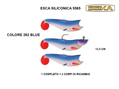 SEIKA TUBERTINI 5585 COL 262 SILICONICI 13.5 CM  SPINNING x LUCCIO BLACK BASS