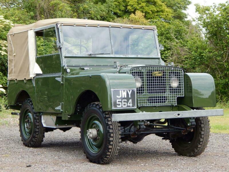 1950 Land Rover 80" Series One Lights Behind Grille Petrol green Manual