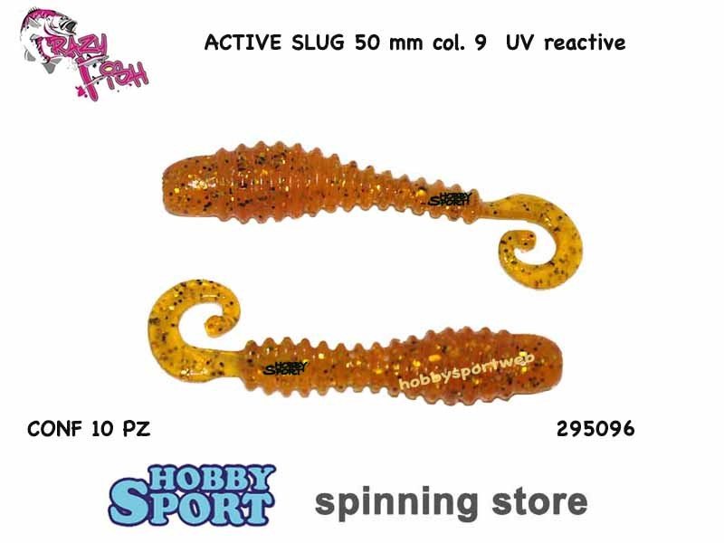 ACTIVE SLUG 2" 50 mm colore 9 ORANGE AROMA SQUID - LIGHT ROCK FISHING PZ 10