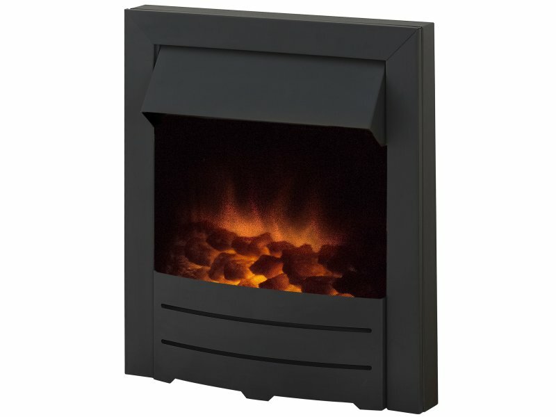 ELECTRIC 2KW BLACK MODERN FLAME INSET LED FIRE FIREPLACE INSERT COAL