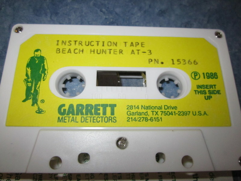VTG 1986 GARRETT METAL DETECTOR INSTRUCTION CASSETTE TAPE FOR BEACH HUNTER AT-3