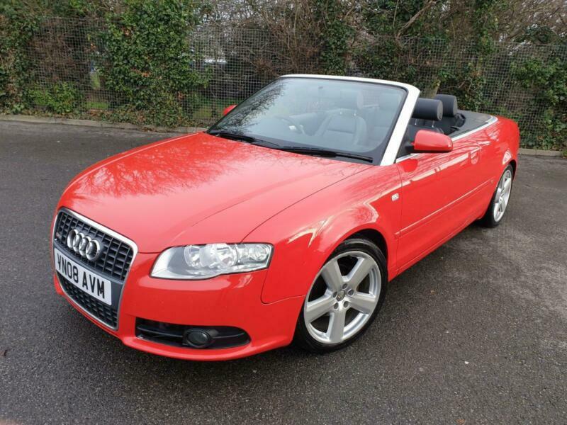 AUDI A4 S LINE 2.0 TDI RED 2 DOOR CONVERTIBLE DIESEL MANUAL 2008 in Broadstairs, Kent Gumtree