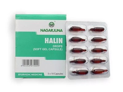 NAGARJUNA HERBAL CONCENTRATES Halin Drops Soft Gel 50 Capsules