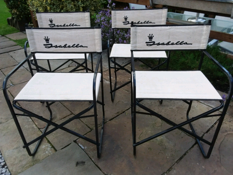 Set of Four Isabella Directors Camping / Caravaning Chairs in