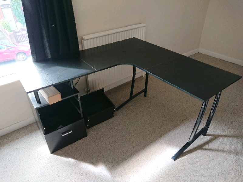 Black Laminate Desk Nearly New In Norwich Norfolk Gumtree