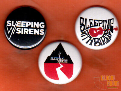 Set of three 1'' Sleeping with Sirens pins buttons band group 