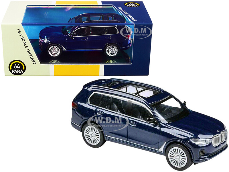 BMW X7 TANZANITE BLUE METALLIC 1/64 DIECAST MODEL CAR BY