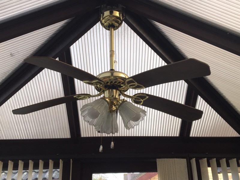 Ceiling Fan With Five Blades And Three Lights Set Of Two Fans In St