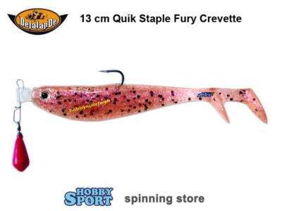 QUICK STAPLE FURY SHAD  DELALANDE  SILICONICO GR 7  CM 13  COL. 09 CREVETTE