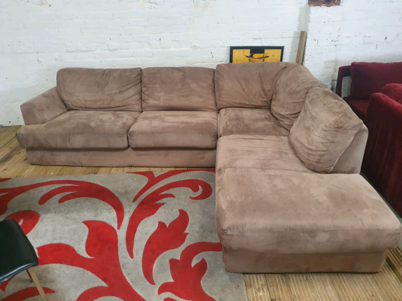 Suede l shape sofa in Eccles, Manchester Gumtree