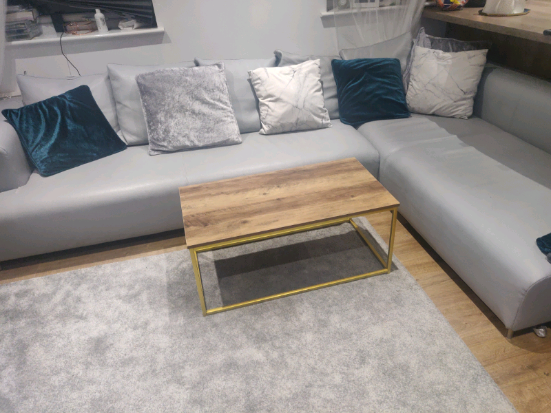 Grey leather sofa | in Preston, Lancashire | Gumtree