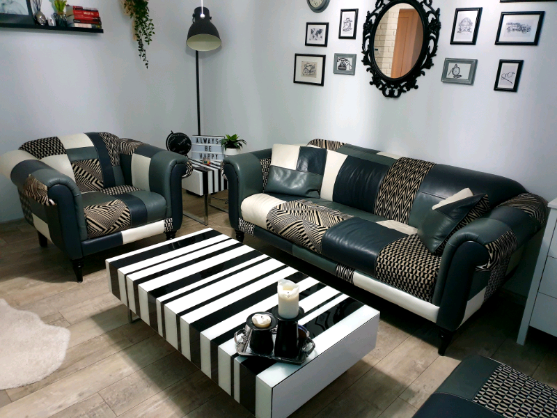 DFS fabric nas leather sofa,chair,footstool ,coffee table ...