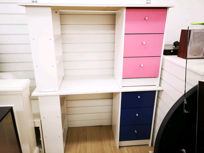 2 Children S Desks With Drawers Pink Blue In Fulham London