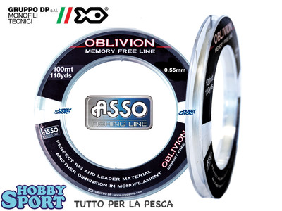 FILO ASSO OBLIVION 0,55 MM SHOCK LEADER X SURFCASTING 100 MT - TEST 15 KG 30 LB
