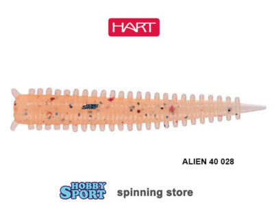 HART ALIEN 40 COL 028  UV ORANGE  mm 40 SILICONICO ROCK FISHING SPINNING