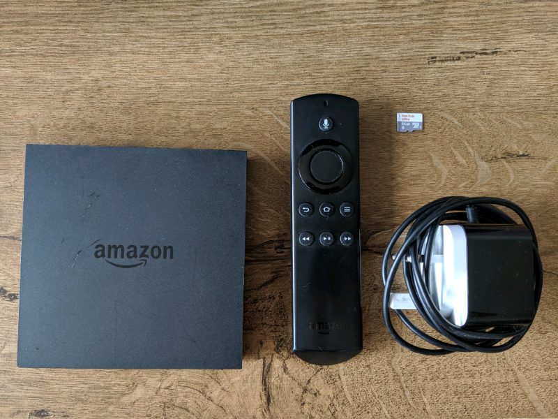 Amazon Fire TV Box 4K 2nd Gen with voice remote & 64gb SD card in