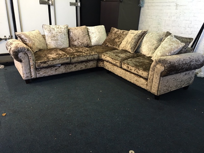 Littlewoods Lawrence Llewelyn Sparta gold crushed velvet velour fabric