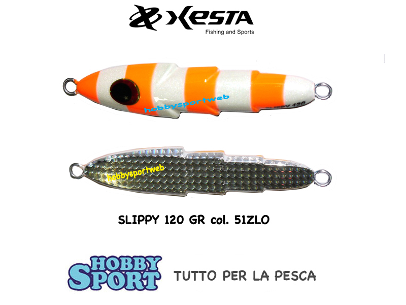 XESTA METAL JIG SLOW EMOTION SLIPPY 120 gr col. 51ZLO ORANGE FLUO SLOW PITCH