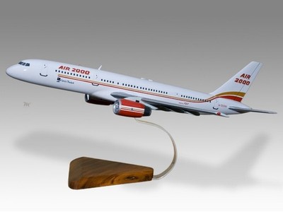 Boeing 757-200 Air 2000 Desk Wood Airplane  Model Large Scale 1/100