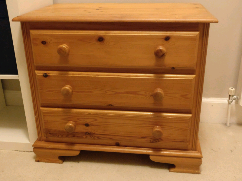 Sold Lovely Solid Pine Chest Of Drawers Bedroom Furniture Wood