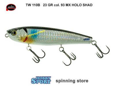 MOLIX  TW 110B TOP WATER WTD 23 GR  COL 93 MX HOLO SHAD SPINNING MARE LAGO