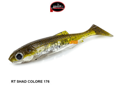MOLIX RT SHAD 4,5" COLORE 176 UV BROWN BACK SILVER FLAKE SPINNING CONF. 4 PZ
