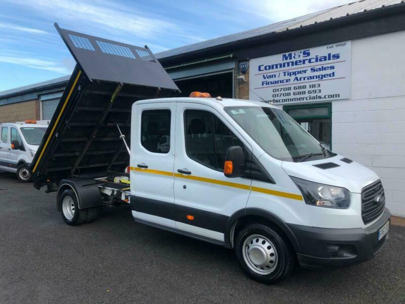 Ford Transit crew cab tipper 2.0TDCi ( 130PS ) 2018 67 reg 350 L3H2 34k