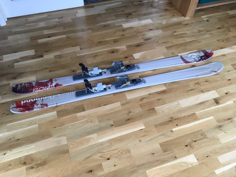 Black Diamond Kilowatt Skis, with 7TM power Tour Telemark Bindings in