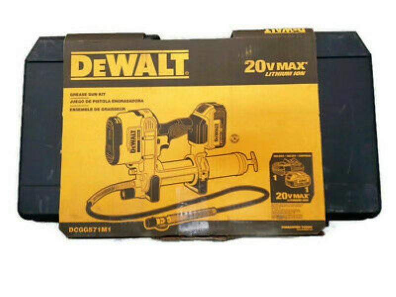 Motors DeWalt DCGG571M1 20 Volt Cordless Grease Gun Kit Single Battery