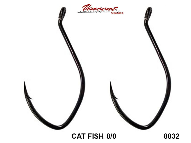 AMI SILURO CATFISH HOOK VINCENT  SERIE 8832 SIZE  8/0 CONF 2 PZ