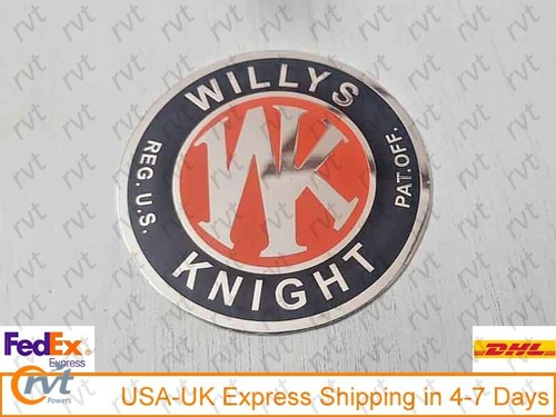 917-1928 Willys-Knight Enamel Radiator Emblem Greenduck Chicago New Reproducton