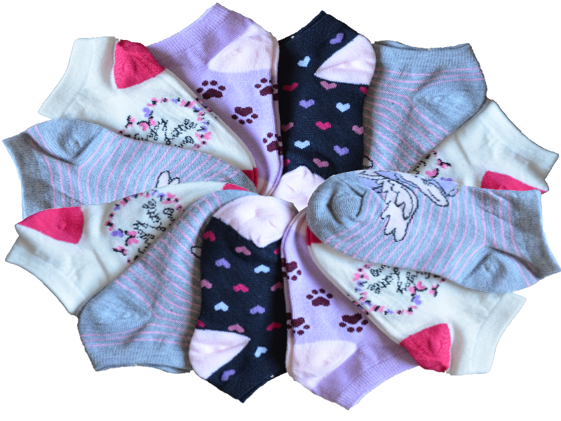 12 Paar Kinder Sneaker Socken Mädchen Füßlinge Baumwolle Sommer Ballerina Muster