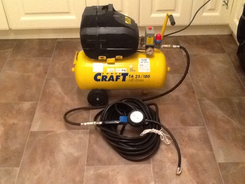 Powercraft TA 25/180 oil free air compressor in Larkhall, South