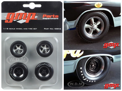 WHEELS & TIRES SET OF 4 ''1967 FORD FAIRLANE 427R HUBERT PLATT'' 1/18 GMP 18856
