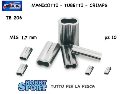2 CONF. TB 206 TUBERTINI CRIMPS DOPPIO   MIS 1,7 mm PZ 10