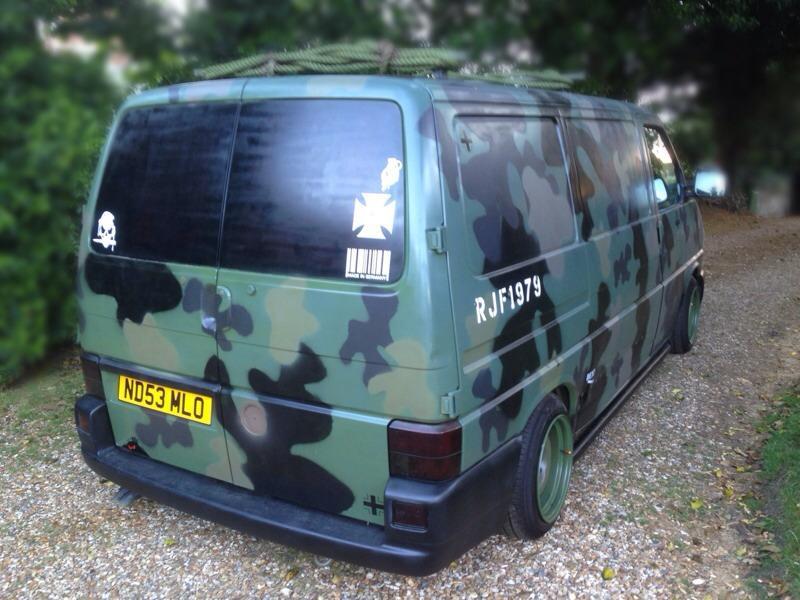 VW T4 camo ratty show van conversion "Sold sold" in Bournemouth