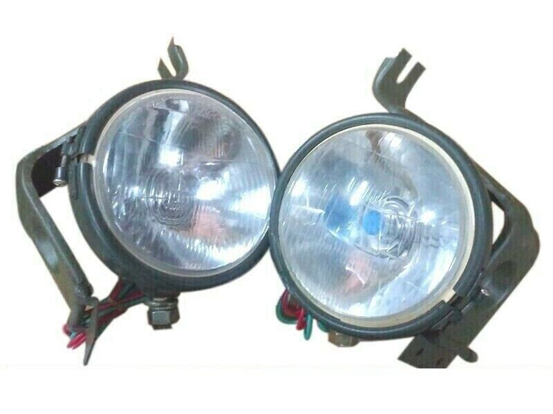 Headlight Light + Bracket Pair Left & Right For Willys Jeeps MB Ford Gpw "F" 