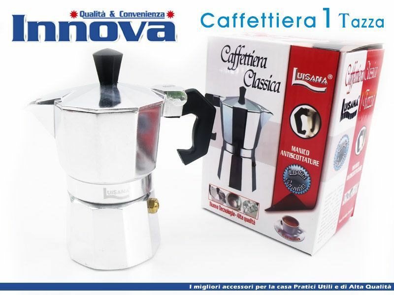 Caffettiera Moka Macchinetta Caffè Espresso Napoletano Misura 1 Tazza hmj