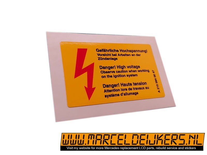 Mercedes Sticker Dangerous High Voltage! A2105840047 | eBay
