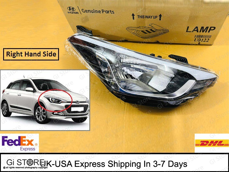 Genuine Hyundai Head Light UK Driver Side for i20 2014-2018 Right Hand Head Lamp