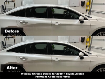 Crux Motorsports Window Chrome Blackout Kit for 2019 + Toyota Avalon