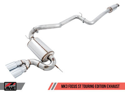 AWE Tuning For Ford Focus ST Touring Edition Cat-back Exhaust - Resonated -