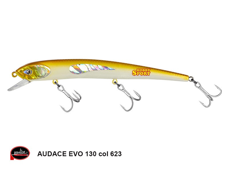 MOLIX AUDACE EVO 130 CAPPUCCINI  623 PEARL WHITE GOLD BACK 15 GR SLOW SINKING