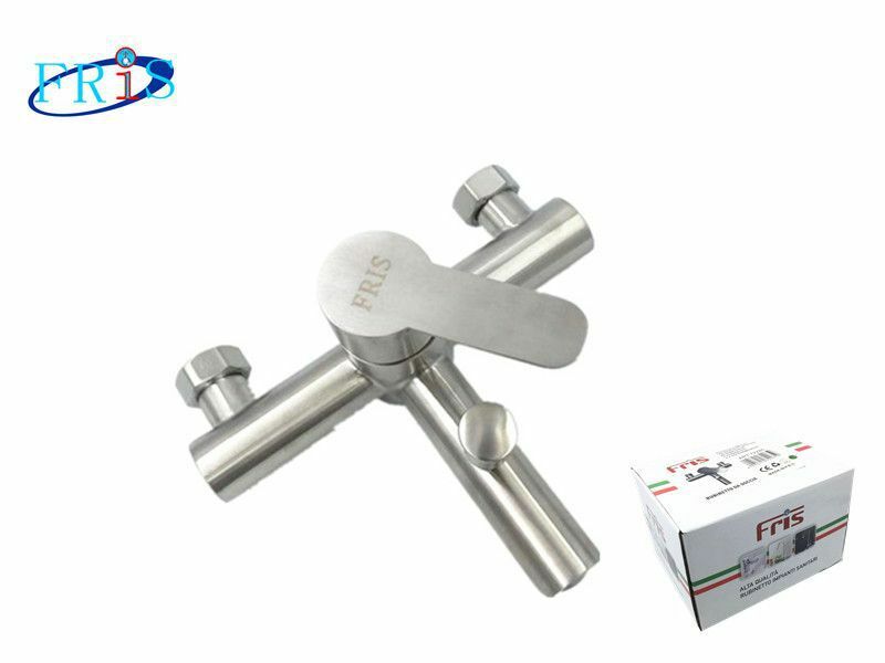 Miscelatore Rubinetto Vasca Da Bagno Doccia Satinato A Parete Fris luc