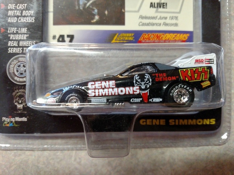 KISS Cars Johnny Lightning set of 2 NIB Gene Simmons & Paul Stanely w/cards