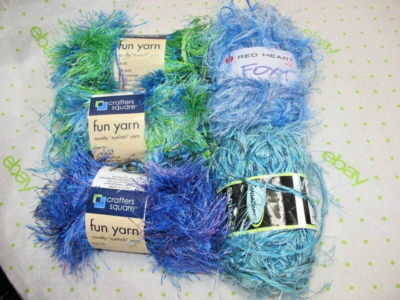 lot of 16 Skeins MODA PATON RED HEART Knitting Crochet Specialty Yarn EYELASH