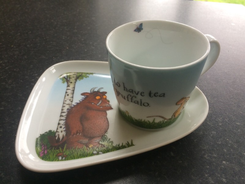 Gruffalo milk and biscuit cup and plate set in Southampton, Hampshire