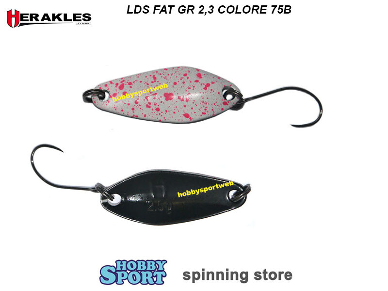 LDS FAT SPOON ARHKLDF 75B  WHITE PINK DOT BLACK 2,5 GR HERAKLES AREA TROUT