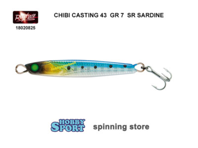 CHIBI CASTING 43 RAPTURE 7 GR COL SR SARDINE 18020825 SPINNING LAGO TROTA MARE